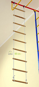 Лестница веревочная гимнастическая, 2,5м * 0,4м, цвет натуральный