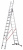 Лестница-стремянка алюминиевая S100 ProfiLOT 3х12 ступеней, Hailo, 9312-507