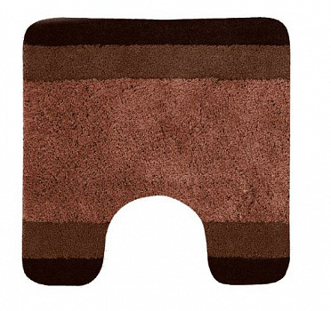 Коврик для туалета ворсовый с вырезом под унитаз Spirella «Balance», 55x55 см, акрил, коричневый